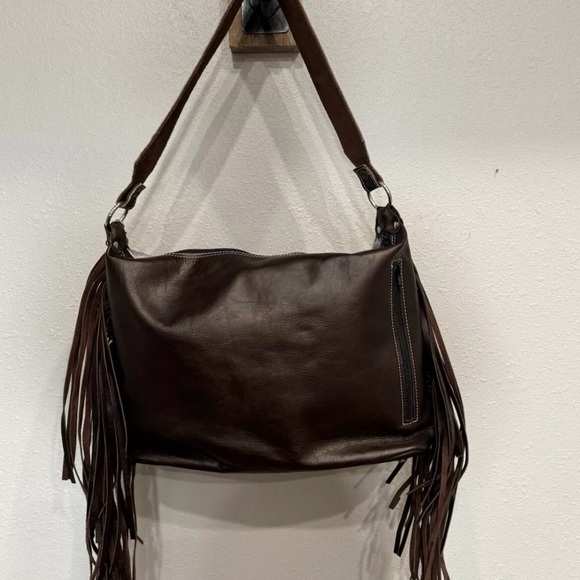 Holy Cow Couture “Designer” Western  Hair On Hide With Fringe Leopard Purse - Picture 2 of 7